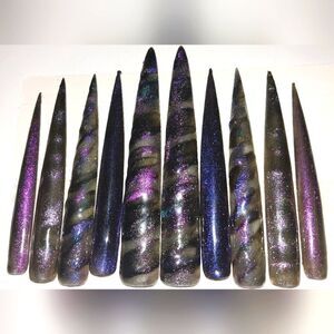 Hand crafted custom 10pc xxxl acrylic press on nails